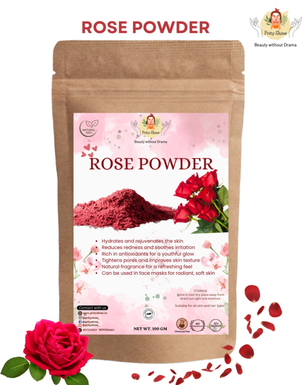 organic rose powder